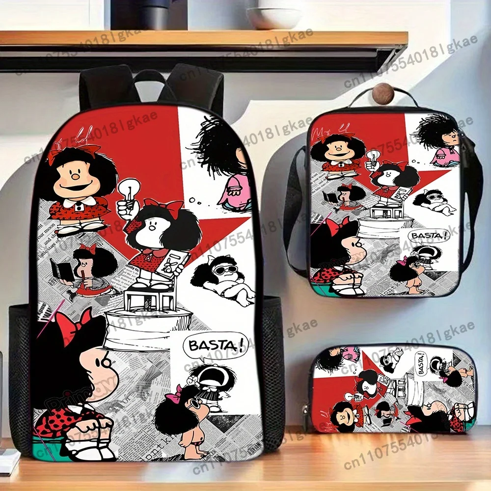 Pencil Case Large - MAFALDA driedelige rugzakkenset voor tieners -