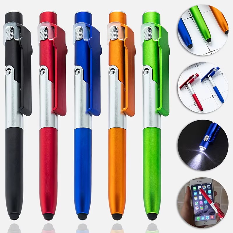 Fountain Pen Ink - Multifunctionele speelgoedpen Vier-in-één opvouwbare lamp Reclamegeschenkpen