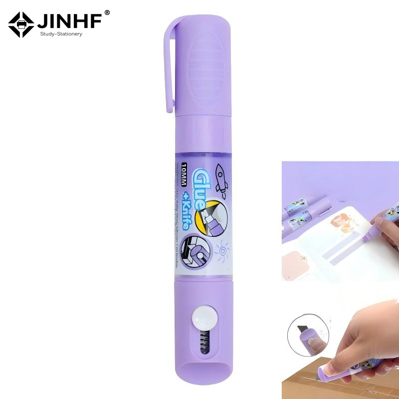 Correction Fluid White - Thermische labelcorrectiemarker met mini-boxcutter, schattig, thermisch