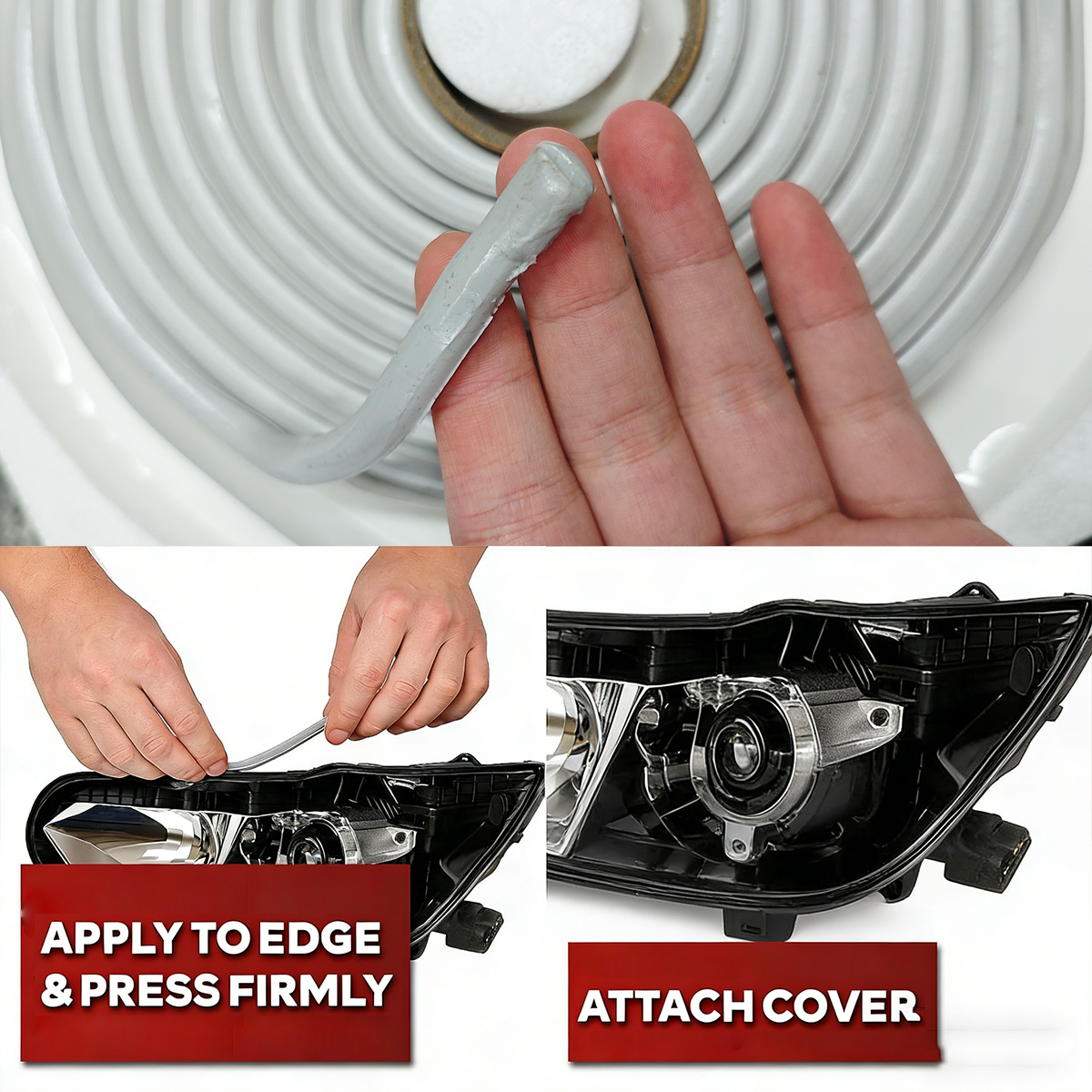 Glue Stick Pack - Waterdichte butylrubber koplampafdichtingsband zwart retrofitlijm voor