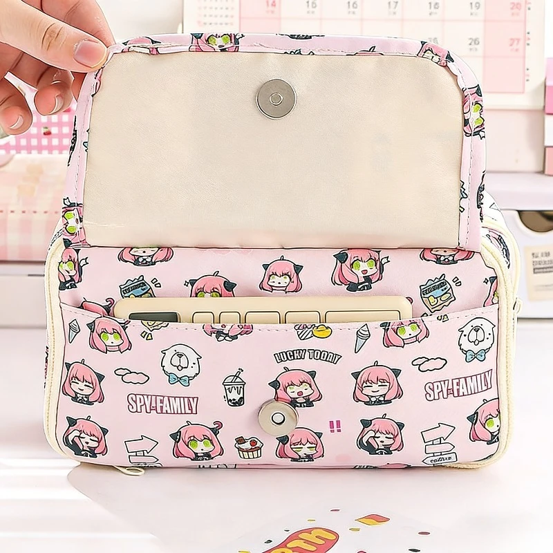 Pencil Case Large - Kawaii Spy×Family Grote Capaciteit Potloodtas Hart