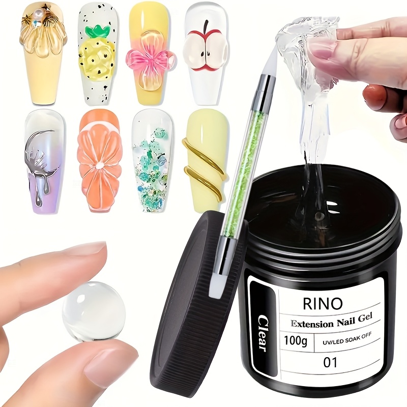 Glue Stick Pack - 100g Transparante Anti-aanbak Handverlengende Nagellak met