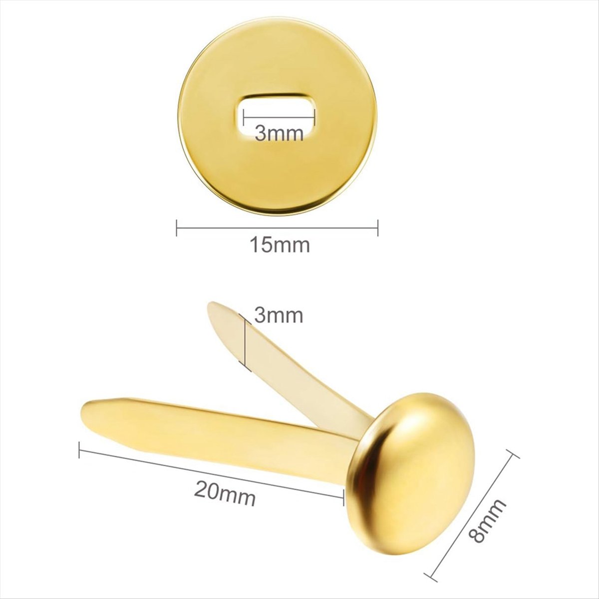 Paper Punch 3 Hole - A78I 300 stuks 3/4 inch messing
