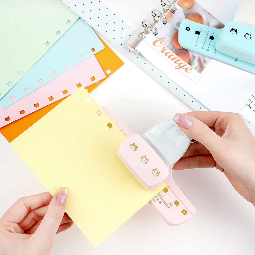 Schattige katkop-gatenpons met - Paper Punch 3 Hole recensie en prijs