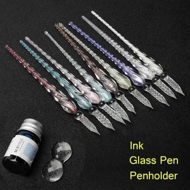 Gekleurde kristalglas-dip-penn - Fountain Pen Ink recensie en prijs