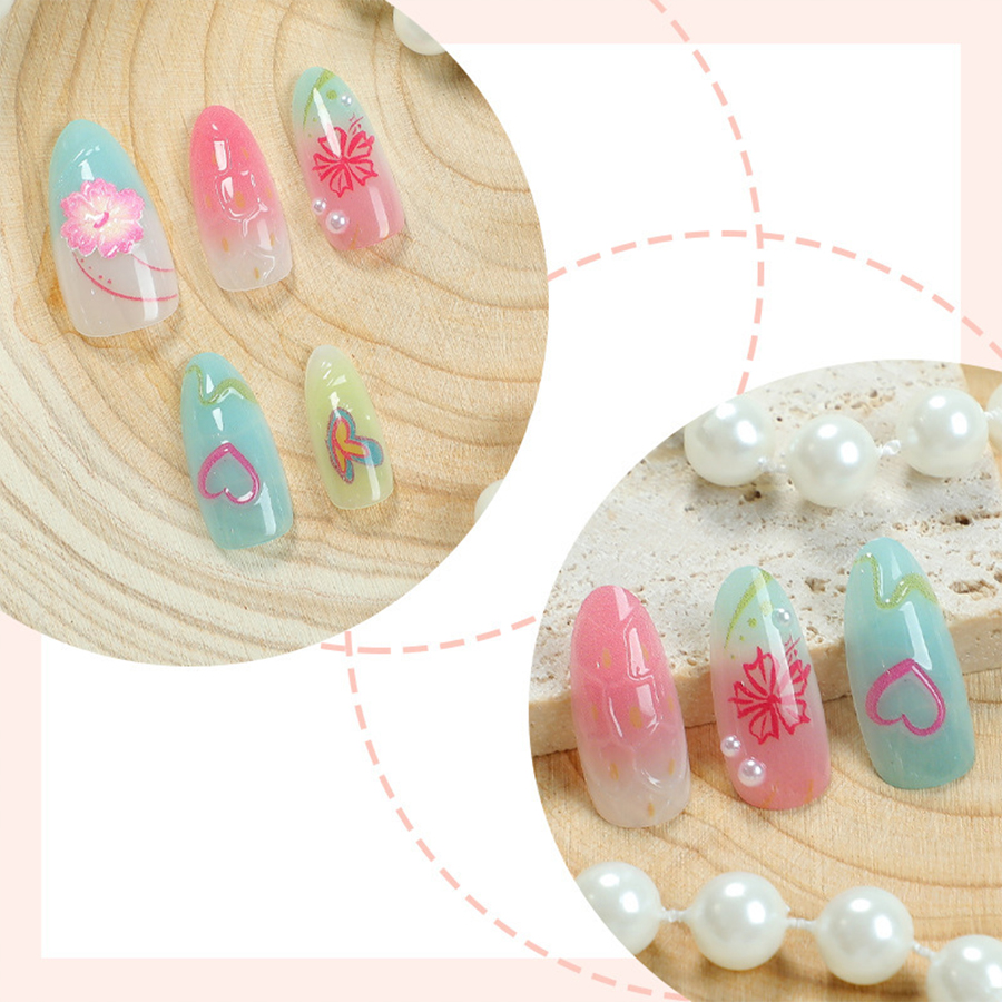 Set van 30 nagels met een zome - Glue Stick Pack recensie en prijs