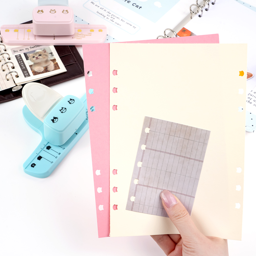 3-gaats schattige kattenkop pa - Paper Punch 3 Hole recensie en prijs