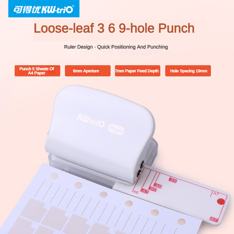 KW-Trio A5 B5 A6 3 Gat 6 Gat 9 - Paper Punch 3 Hole recensie en prijs